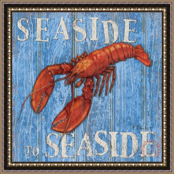 Paul Brent Coastal Usa Lobster Framed Painting