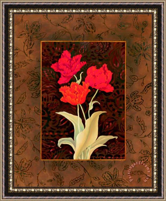 Paul Brent Damask Tulip Framed Print