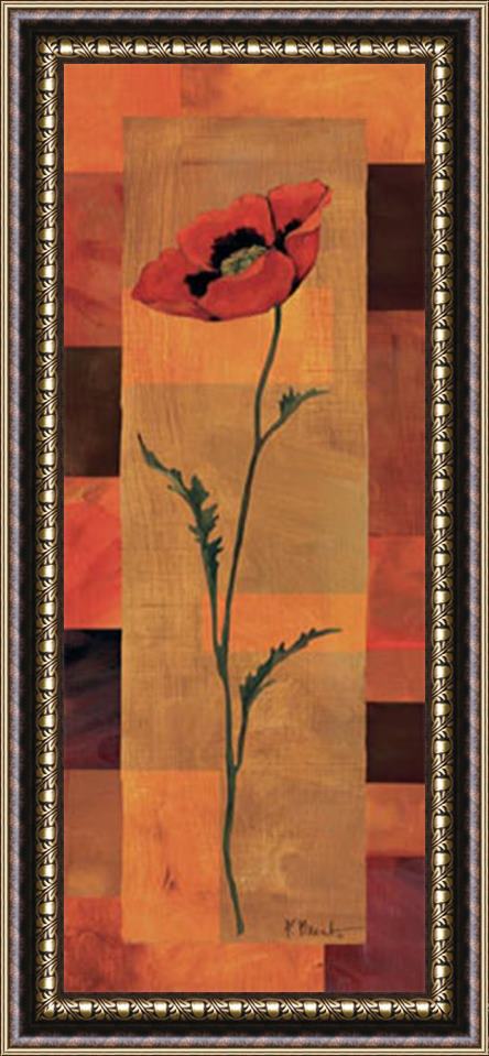 Paul Brent Goa Poppy Panel II Framed Painting