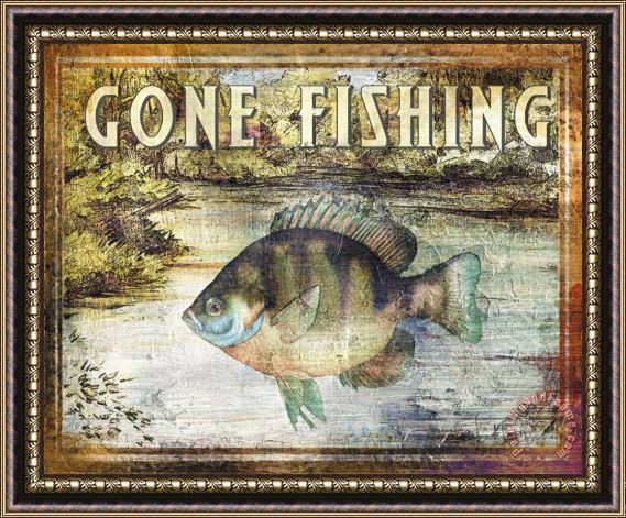 Paul Brent Gone Fishing Framed Painting