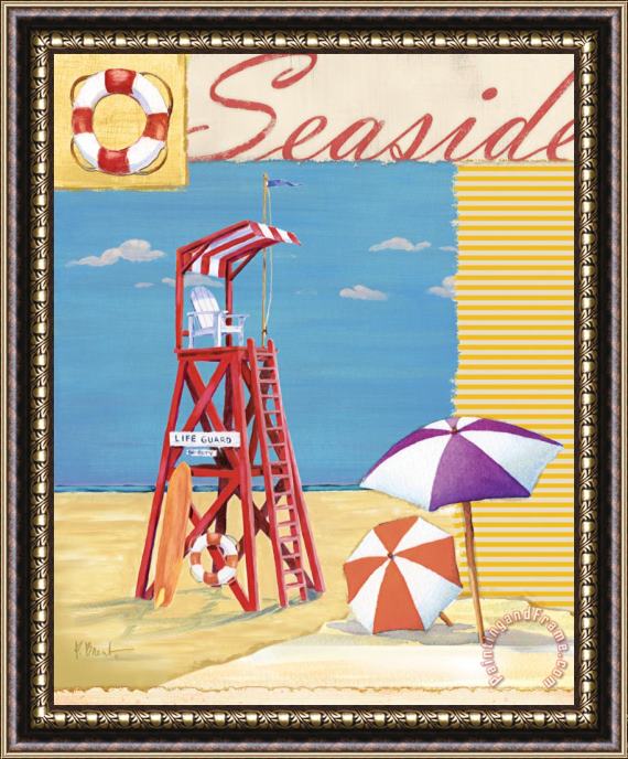 Paul Brent Lifeguard Collage I Framed Painting