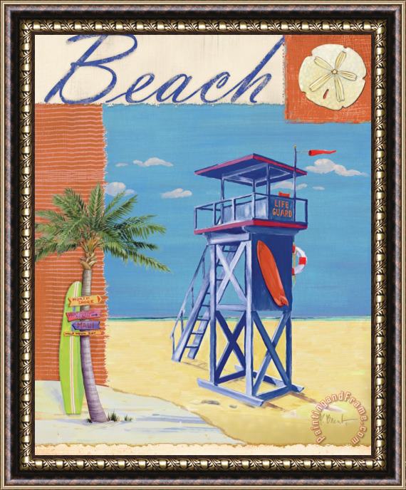Paul Brent Lifeguard Collage III Framed Print