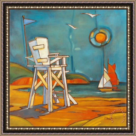 Paul Brent Lifeguard Stand Framed Painting