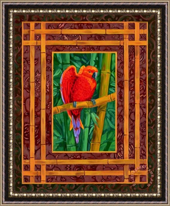 Paul Brent Mandarine Lovebird Framed Painting