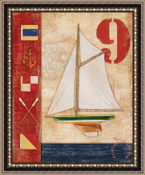 Paul Brent Model Yacht Collage I Framed Painting