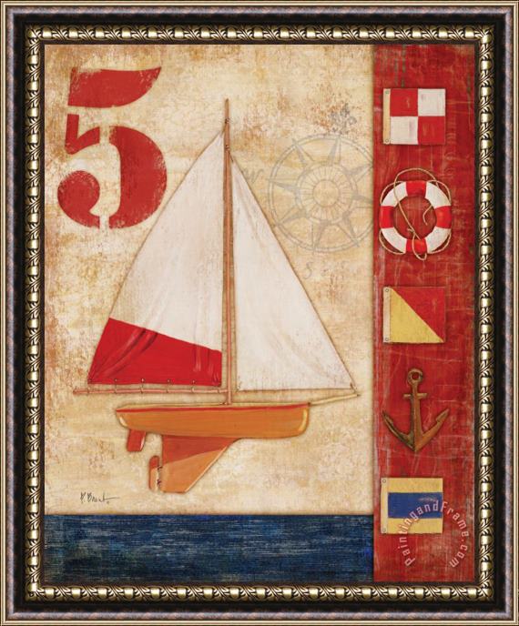 Paul Brent Model Yacht Collage Iv Framed Painting