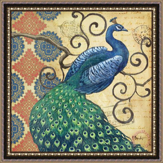 Paul Brent Peacock's Splendor I Framed Painting