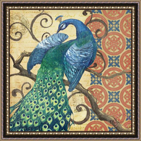 Paul Brent Peacock's Splendor II Framed Painting