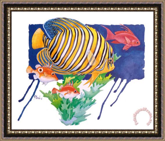 Paul Brent Regal Angel Fish Framed Painting