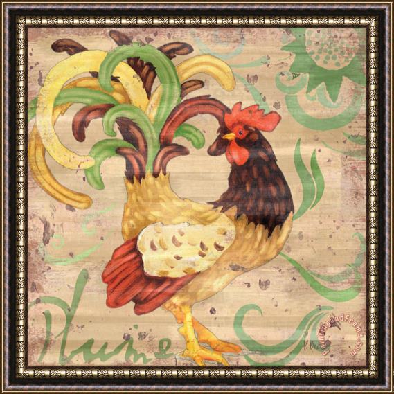 Paul Brent Royale Rooster III Framed Painting