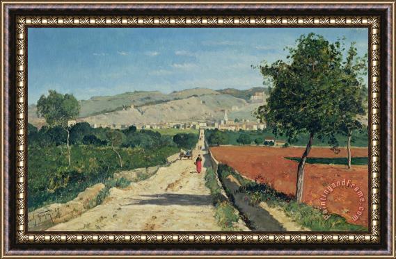 Paul Camille Guigou Landscape in Provence Framed Print