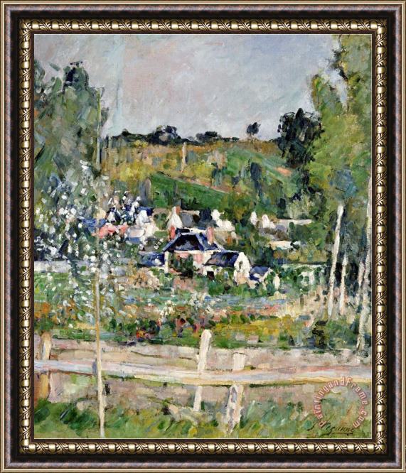 Paul Cezanne A View of Auvers Sur Oise The Fence Framed Print