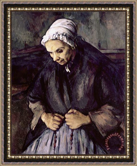 Paul Cezanne An Old Woman with a Rosary Framed Print