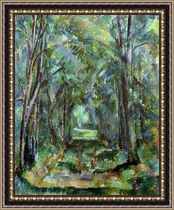 Paul Cezanne Avenue at Chantilly Framed Painting