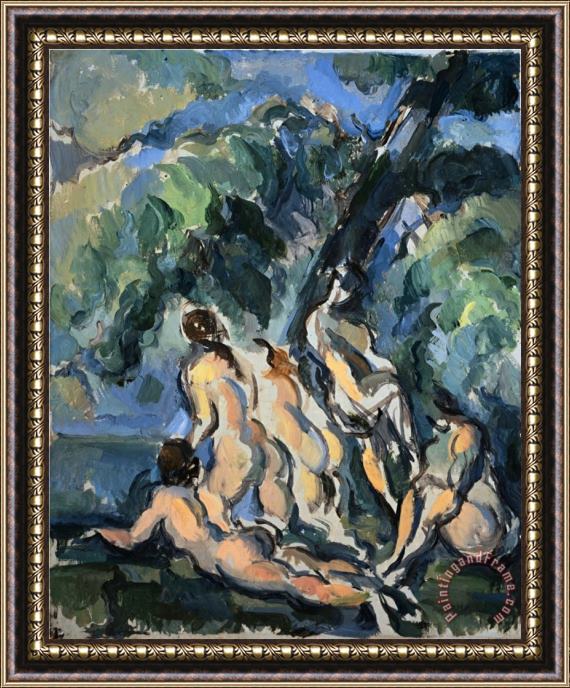 Paul Cezanne Baigneuses Study for Les Grandes Baigneuses Framed Painting