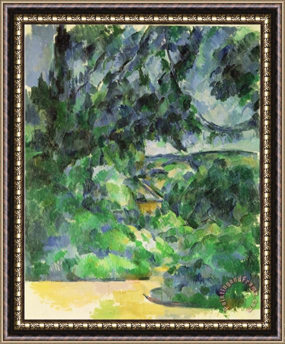 Paul Cezanne Blue Landscape C 1903 Framed Print