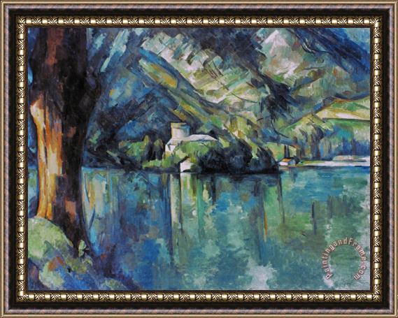 Paul Cezanne Cezanne Annecy Lake 1896 Framed Painting