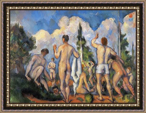 Paul Cezanne Cezanne Bathers C1890 Framed Painting