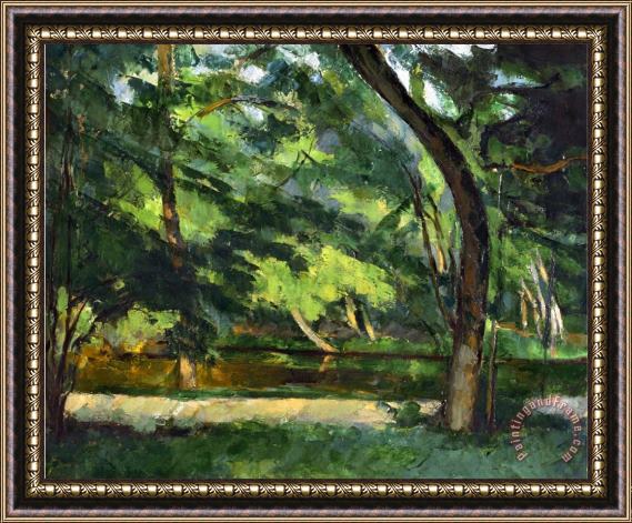 Paul Cezanne Cezanne Etang 1877 Framed Painting