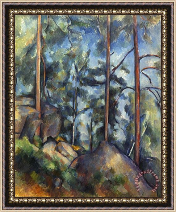 Paul Cezanne Cezanne Pines 1896 99 Framed Painting