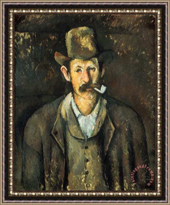 Paul Cezanne Cezanne Pipe Smoker C1892 Framed Painting