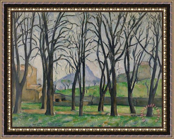 Paul Cezanne Chestnut Trees At Jas De Bouffan Framed Painting