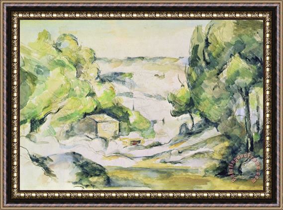 Paul Cezanne Countryside in Provence Framed Print