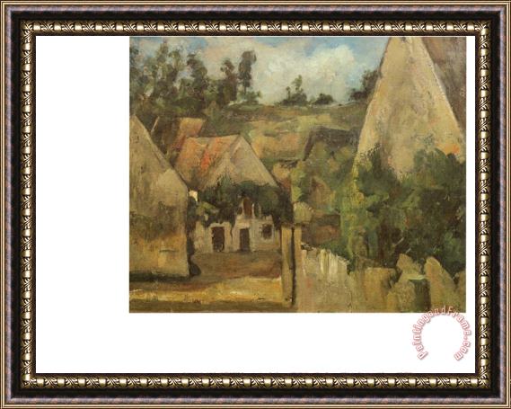 Paul Cezanne Crossroads at Auvers Framed Painting