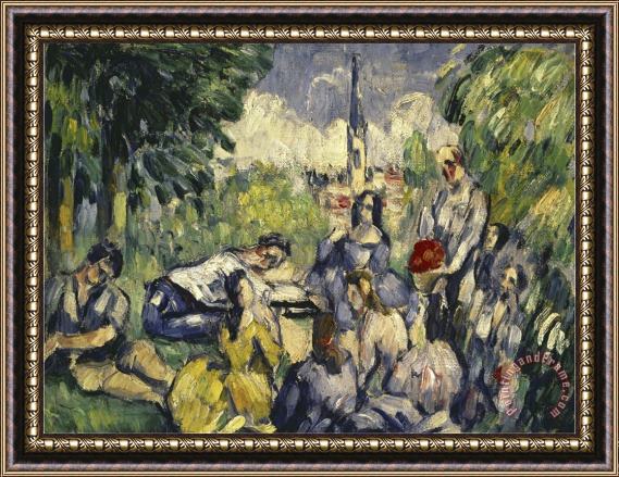 Paul Cezanne Dejeuner Sur L Herbe Framed Painting