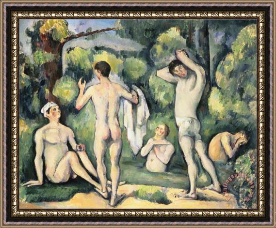 Paul Cezanne Five Bathers Framed Print