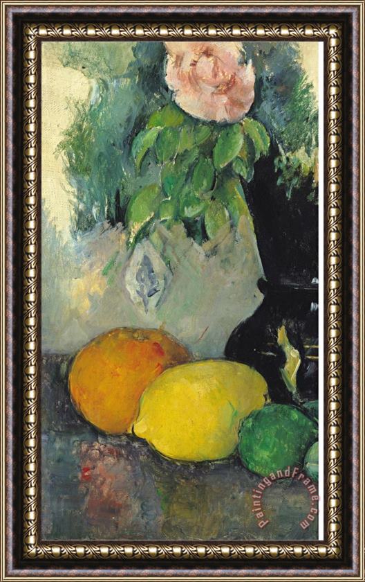 Paul Cezanne Flowers And Fruit Circa 1886 Framed Painting