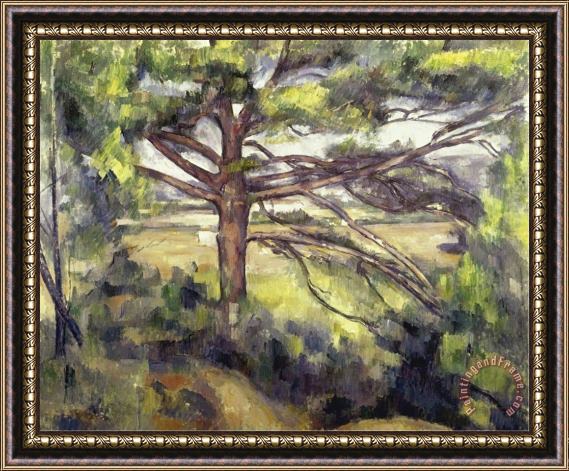 Paul Cezanne Great Pine And Red Earth C 1885 Framed Print