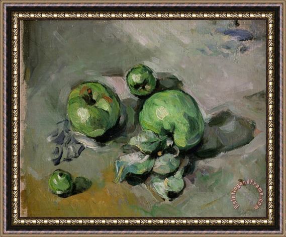 Paul Cezanne Green Apples C 1872 73 Oil on Canvas Framed Painting