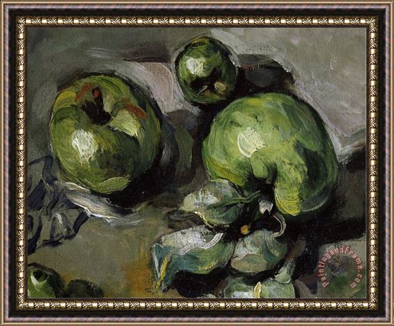 Paul Cezanne Green Apples C 1873 Framed Painting
