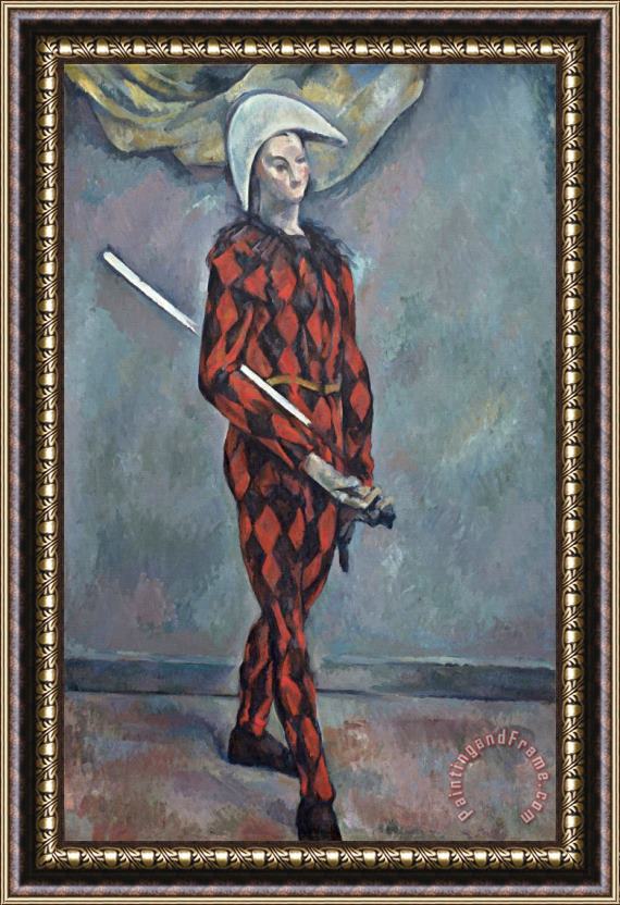 Paul Cezanne Harlequin Framed Painting