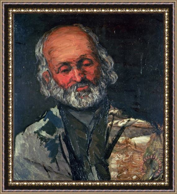 Paul Cezanne Head of an Old Man C 1866 Framed Painting