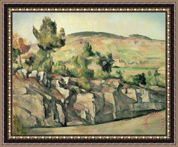 Paul Cezanne Hillside in Provence C 1886 90 Framed Painting