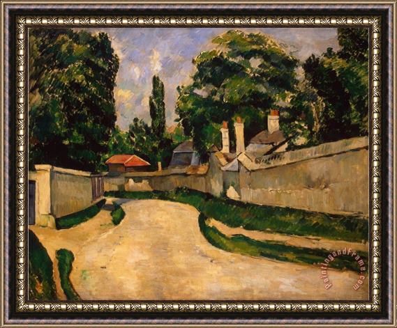 Paul Cezanne Houses Along a Road C 1881 Framed Painting