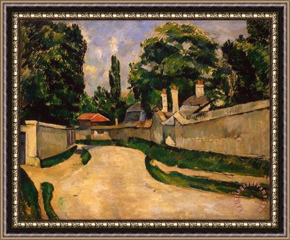 Paul Cezanne Houses Along a Road Framed Print