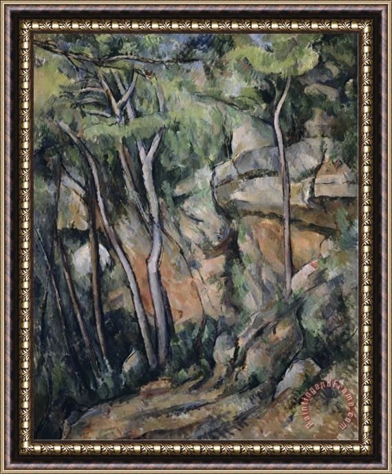 Paul Cezanne In The Park of Chateau Noir Framed Painting