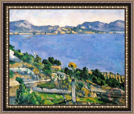 Paul Cezanne L Estaque View of The Bay of Marseilles Circa 1878 79 Framed Painting