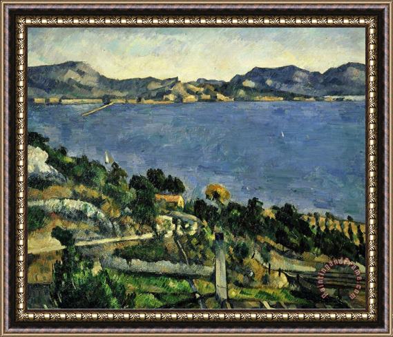 Paul Cezanne L Estaque Vue Du Golfe De Marseille Gulf of Marseilles France Framed Painting