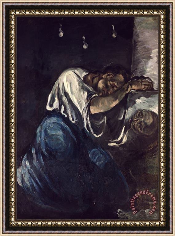 Paul Cezanne La Madeleine Or La Douleur Circa 1869 Framed Print