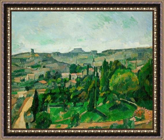Paul Cezanne Landscape In The Ile-de-france Framed Painting
