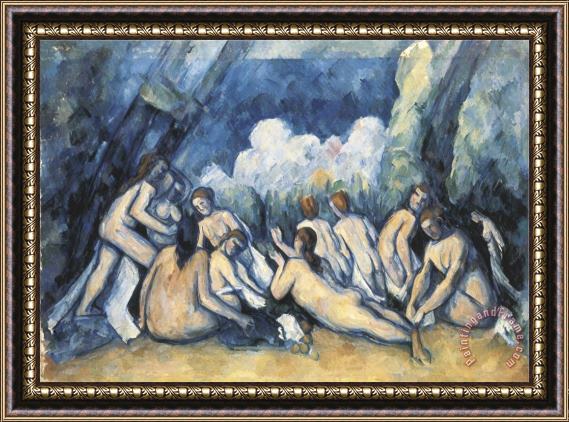 Paul Cezanne Large Bathers Framed Painting