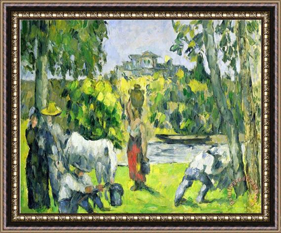 Paul Cezanne Life in The Fields Circa 1875 Framed Painting