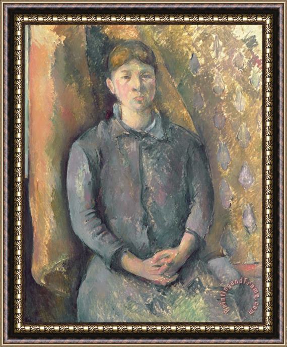 Paul Cezanne Madame Cezanne Framed Painting