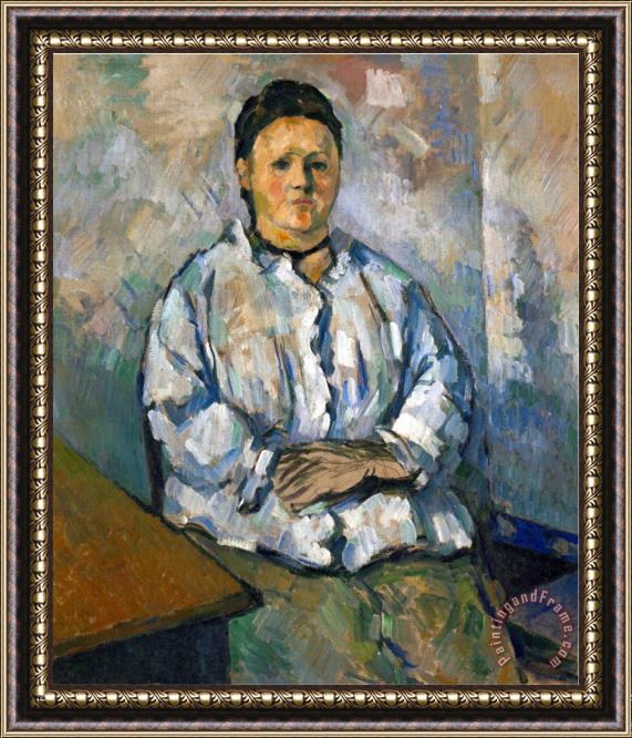Paul Cezanne Madame Cezanne Seated 1893 94 Framed Painting