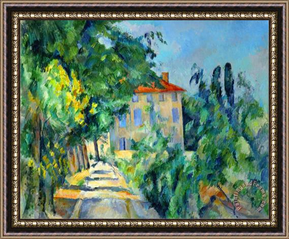 Paul Cezanne Maison Au Toit Rouge House with a Red Roof 1887 90 Framed Painting