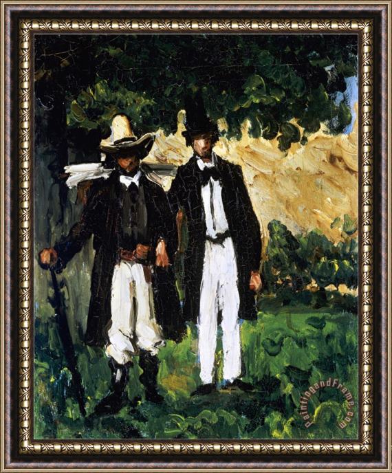 Paul Cezanne Marion And Valabregue Posing for a Picture Framed Print